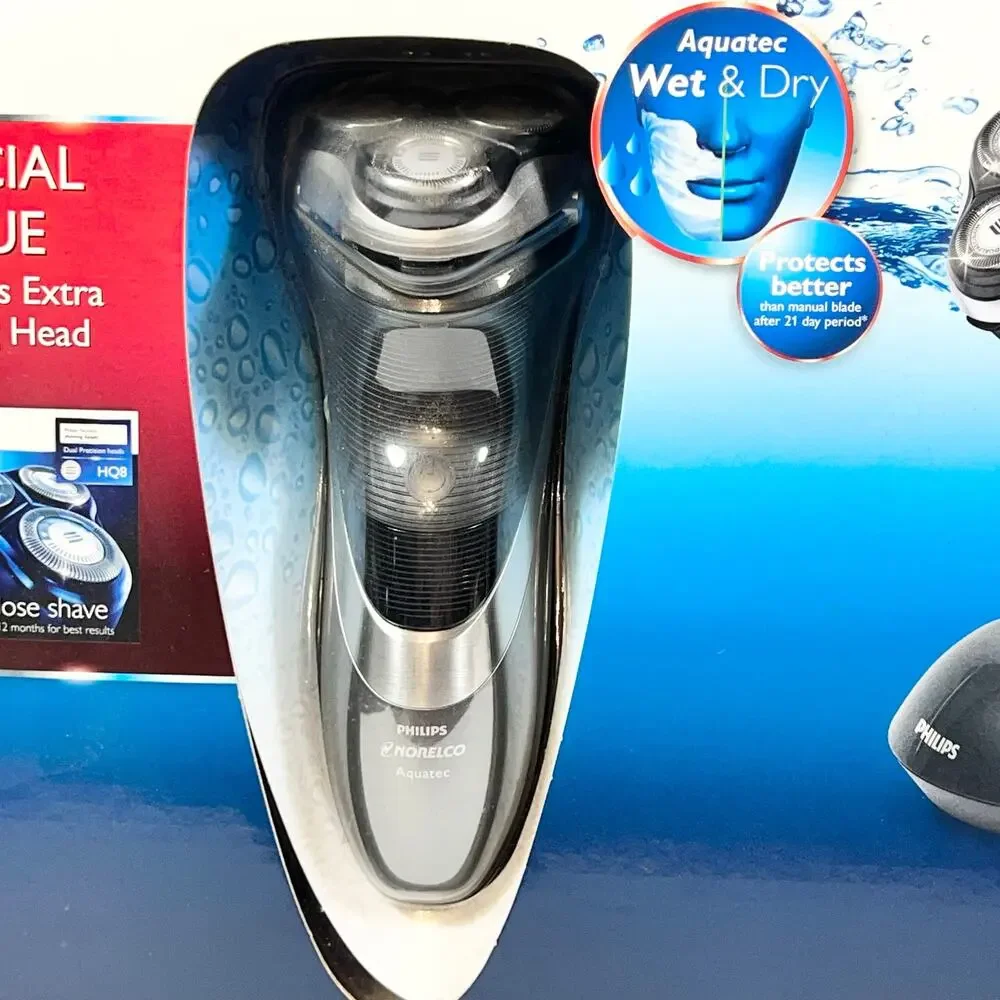Philips Norelco AT880 Electric Shaver Razor Extra Shaving Head Pack Wet or Dry